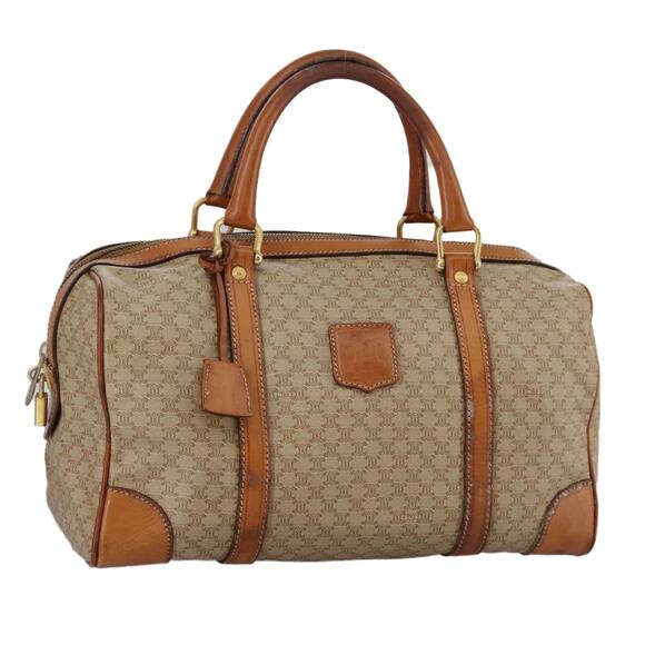 CELINE Macadam Canvas Hand Bag Beige - Picture 1 of 13